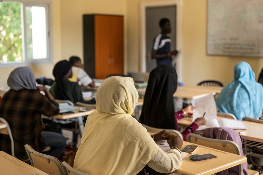 L'aula dell'università in cui Sylberia sta studiando.