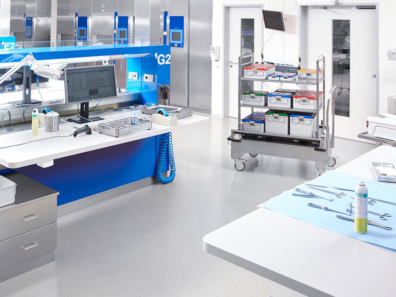 Infrastruttura di un dipartimento della centrale di sterilizzazione